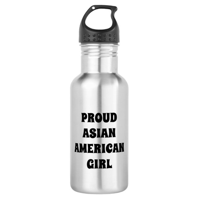Proud Asian American Girl, 532 Ml Water Bottle (Front)
