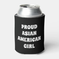 Proud Asian American Girl black modern typography