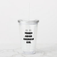 Proud Asian American Girl, clear