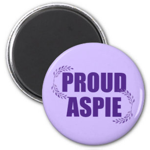 Proud Aspie Pretty Purple Asperger Syndrome Magnet