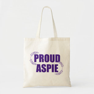 Proud Aspie Pretty Purple Asperger Syndrome Tote Bag