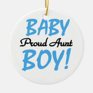 Proud Aunt Baby Boy T-shirts and Gifts Ceramic Ornament