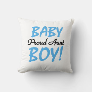 Proud Aunt Baby Boy T-shirts and Gifts Throw Pillow