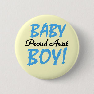 Proud Aunt Baby Boy Tshirts and Gifts 2 Inch Round Button