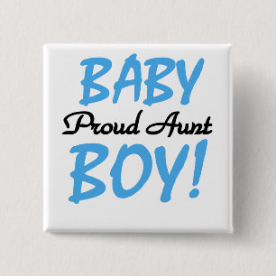 Proud Aunt Baby Boy Tshirts and Gifts 2 Inch Square Button