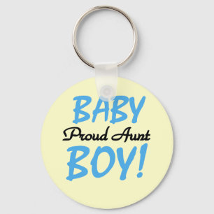 Proud Aunt Baby Boy Tshirts and Gifts Keychain