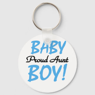 Proud Aunt Baby Boy Tshirts and Gifts Keychain