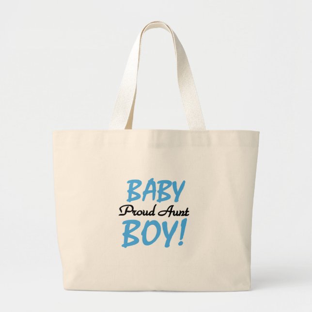 Proud Aunt Baby Boy Tshirts and Gifts Large Tote Bag (Front)