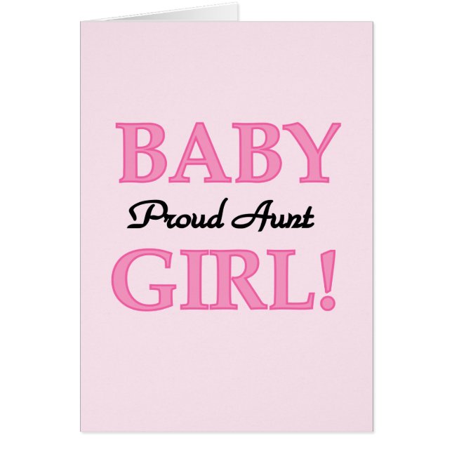 Proud Aunt Baby Girl Tshirts and Gifts (Front)
