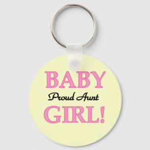 Proud Aunt Baby Girl Tshirts and Gifts Keychain