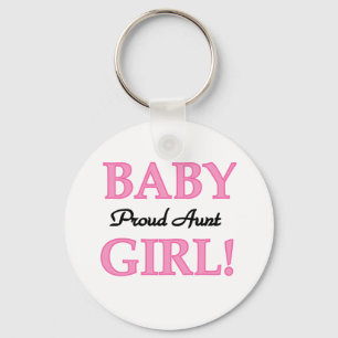 Proud Aunt Baby Girl Tshirts and Gifts Keychain