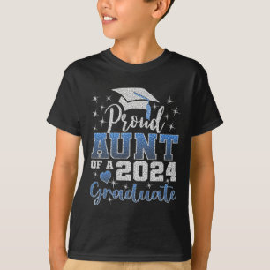 Proud Aunt Of 2024 Graduate Awesome Family College T-Shirt
