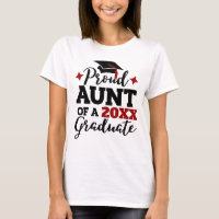 Proud Aunt of a 2022 graduate black red tassel T-S
