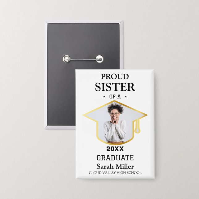 Proud Aunt of a 2025 Graduate With Photo & Name (Front/Back)