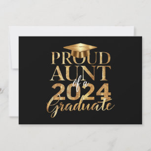 Proud Aunt of a Class of 2024 Senior Graduation Invitation