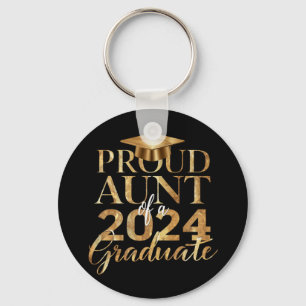 Proud Aunt of a Class of 2024 Senior Graduation Keychain
