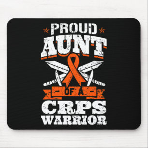 Proud Aunt Of A Crps Warrior Rsd Awareness Ribbon  Mouse Pad