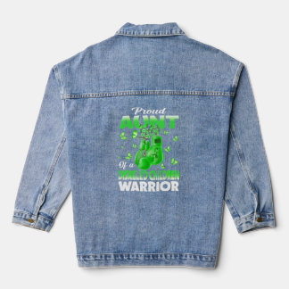 Proud Aunt Of A Disabled Children Warrior Awarenes Denim Jacket