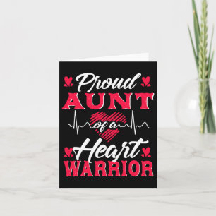 Proud Aunt Of A Heart Warrior Chd Awareness Card