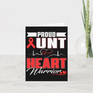 Proud Aunt Of A Heart Warrior Heart Disease Awaren Card