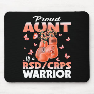 Proud Aunt Of A Rsd Crps Warrior Awareness Boxing  Mouse Pad