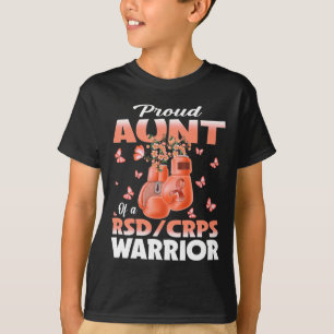 Proud Aunt Of A Rsd Crps Warrior Awareness Boxing  T-Shirt
