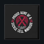 Proud Aunt Of A Sickle Cell Warrior Scd Awareness  Magnet<br><div class="desc">Proud Aunt Of A Sickle Cell Warrior Scd Awareness</div>