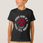 Proud Aunt Of A Sickle Cell Warrior Scd Awareness  T-Shirt<br><div class="desc">Proud Aunt Of A Sickle Cell Warrior Scd Awareness</div>