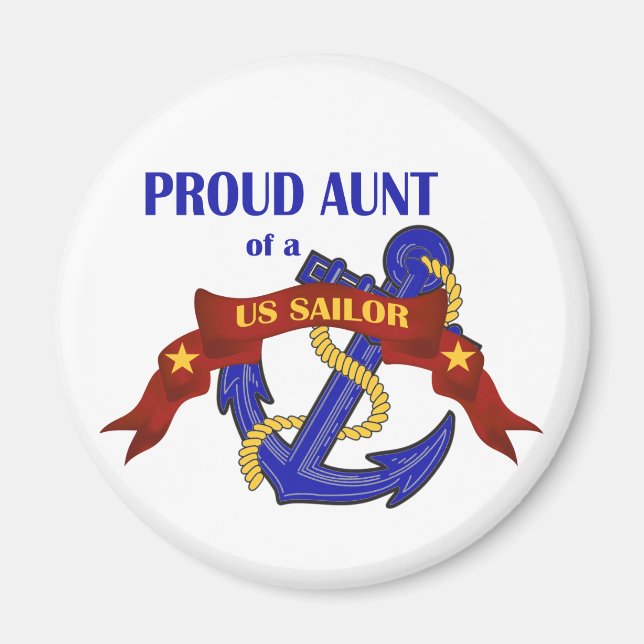 Proud Aunt of a US Sailor Magnet (Front)