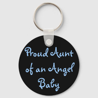 Proud Aunt of an Angel Baby Keychain