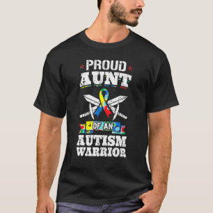 Proud Aunt Of An Autism Warrior Autistic Awareness T-Shirt