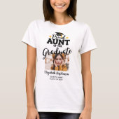 Proud Aunt of the graduate photo school name year T-Shirt (Front)