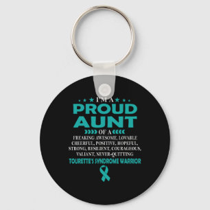 Proud Aunt Of Tourette's Syndrome Warrior T Keychain