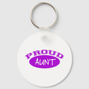 Proud Aunt (Purple) Keychain