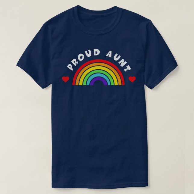 Proud aunt Tshirt LGBT Pride  LGBTQ Supporter Prid (Design Front)