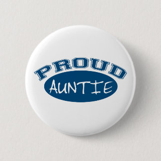 Proud Auntie (Blue) 2 Inch Round Button