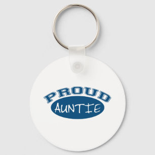 Proud Auntie (Blue) Keychain