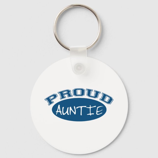 Proud Auntie (Blue) Keychain (Front)