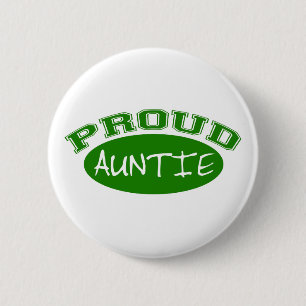 Proud Auntie (Green) 2 Inch Round Button