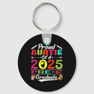 Proud Auntie Of 2025 Pre-k Graduate Graduation Pre Keychain