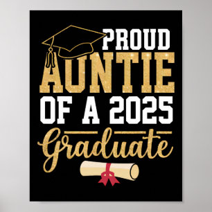 Proud Auntie Of A 2025 Graduate Senior Cl Of 2025 Poster