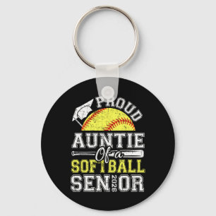 Proud Auntie Of A 2026 Senior Softll Graduate Keychain