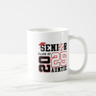 Proud Auntie Of A Bysebyll Senior 2025 Graduation Coffee Mug