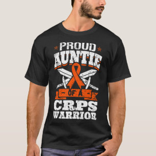 Proud Auntie Of A Crps Warrior Rsd Awareness Ribbo T-Shirt