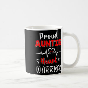 Proud Auntie Of A Heart Warrior Chd Awareness Surv Coffee Mug