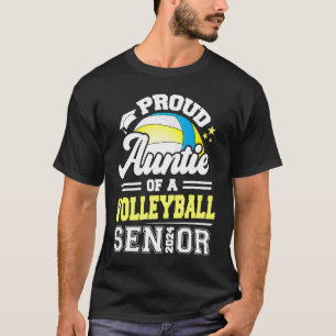 Proud Auntie Of A Volleyball Senior 2024 Graduatio T-Shirt