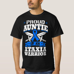 Proud Auntie Of An Ataxia Warrior Awareness Ribbon T-Shirt