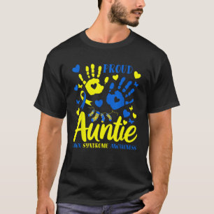Proud Auntie World Down Syndrome Awareness Day Mat T-Shirt