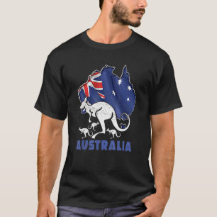 Proud Australian Flag Kangaroo T-Shirt