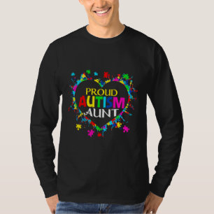 Proud Autism Aunt Autism Awareness Support Family T-Shirt